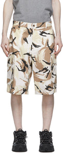 Kenzo Beige Camo Cargo Shorts - Short de cargaison Camo Kenzo Beige - 켄조 베이지 카오화물 반바지