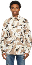 Kenzo Beige Tropic Camo Over Shirt - Kenzo Beige Tropic Camo sur chemise - kenzo 베이지 색 트로픽 카 모 셔츠입니다
