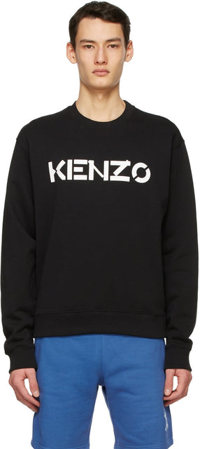Kenzo Black Logo Sweatshirt - Sweat-shirt de logo noir Kenzo - 켄조 블랙 로고 스웨터