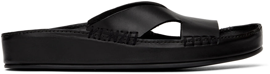 Kenzo Black Opanka Sandals - Sandales Kenzo Black Opanka - 켄조 블랙 오카 샌들