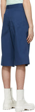 Kenzo Blue Gabardine Casual Shorts