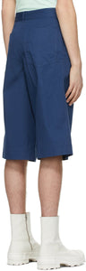 Kenzo Blue Gabardine Casual Shorts