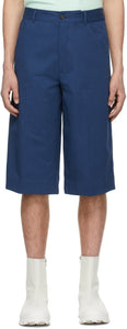 Kenzo Blue Gabardine Casual Shorts - Short décontracté Kenzo Blue Gabardine - Kenzo Blue Gabardine 캐주얼 반바지