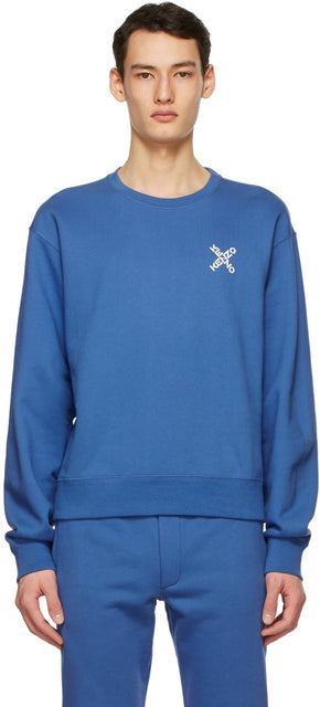 Kenzo Blue Sport 'Little X' Sweatshirt - Kenzo Blue Sport 'Petit X' Sweat-shirt - 켄조 블루 스포츠 '작은 x'스웨터