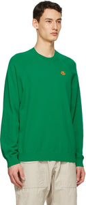 Kenzo Green Oversized Tiger Crest Sweater