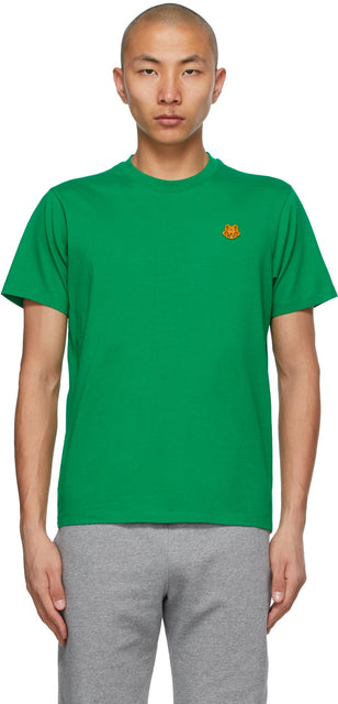 Kenzo Green Tiger Crest T-Shirt - T-shirt de crête de tigre vert kenzo - Kenzo 그린 타이거 크레스트 티셔츠
