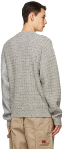 Kenzo Grey Kansai Yamamoto Edition Wool Embroidered Sweater