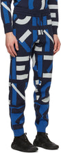 Kenzo Navy Jacquard Monogram Sport Lounge Pants