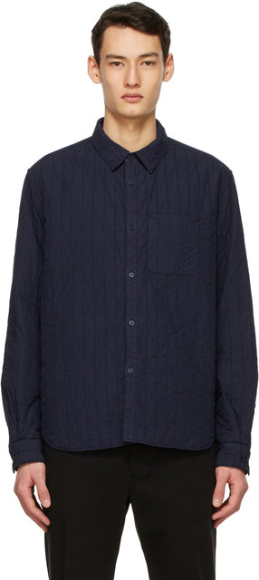 Kenzo Navy Quilted Cheetah Shirt - Chemise Cheetah matelassée Kenzo Navy - Kenzo 해군 퀼트 치타 셔츠