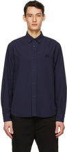 Kenzo Navy Tiger Crest Shirt - Chemise Kenzo Navy Tiger Crest - 켄조 네이비 타이거 크레스트 셔츠