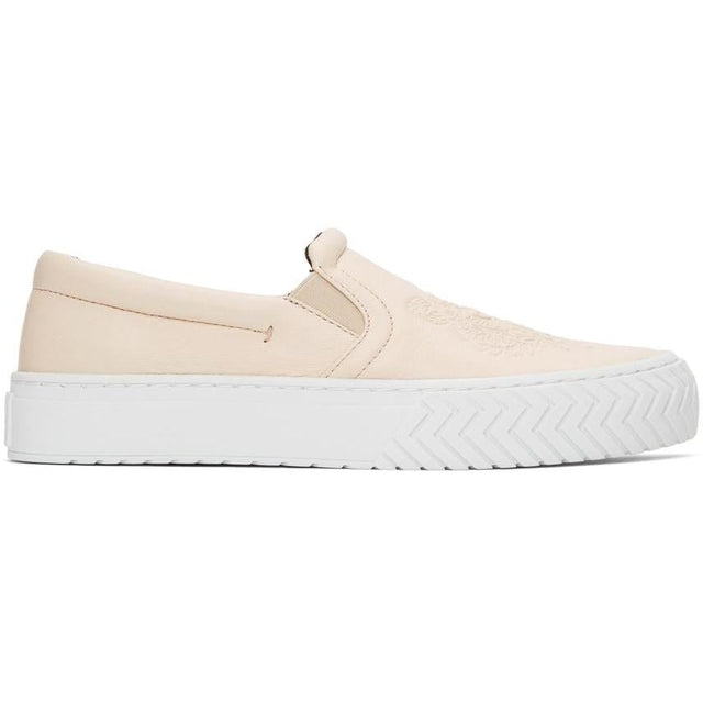 Kenzo Off-White Leather K-Skate Sneakers