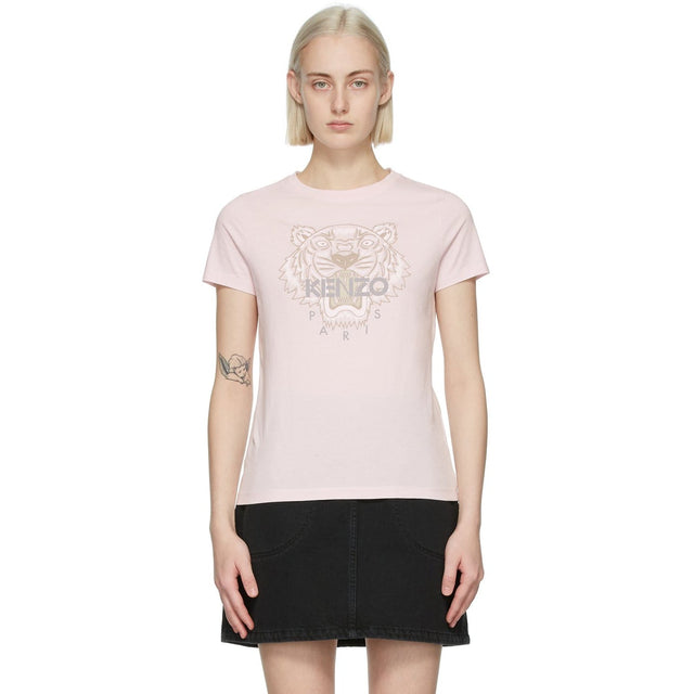 Kenzo Pink Classic Tiger T-Shirt - T-shirt de tigre classique rose kenzo rose - 켄조 핑크 클래식 타이거 티셔츠