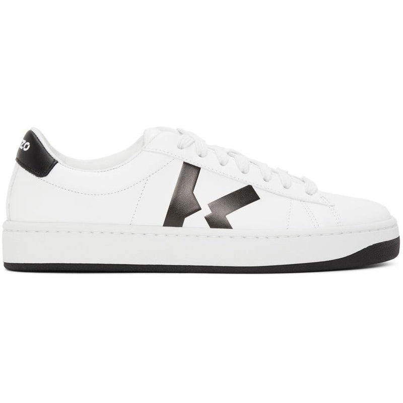 Kenzo White K Logo Kourt Sneakers – BlackSkinny