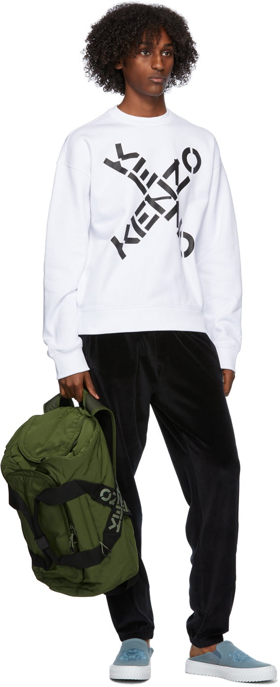 Kenzo White Sport Big X Sweatshirt