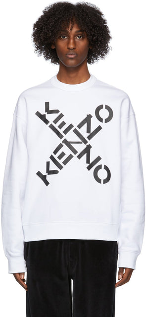 Kenzo White Sport Big X Sweatshirt - Kenzo White Sport Big X Sweat-shirt - 켄조 화이트 스포츠 빅 x 스웨터