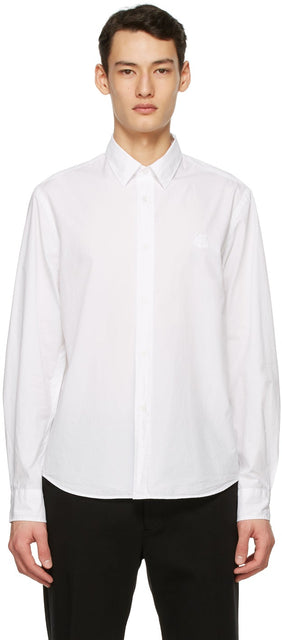 Kenzo White Tiger Crest Shirt - Chemise de crête tigre blanc kenzo - 켄조 화이트 타이거 크레스트 셔츠