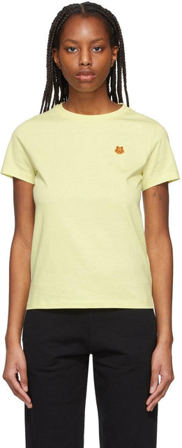 Kenzo Yellow Tiger Crest Classic T-Shirt - T-shirt classique de crête de tigre jaune kenzo - Kenzo 노란색 호랑이 크레스트 고전적인 티셔츠