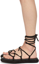 Khaite Black Suede 'The Alba' Sandals