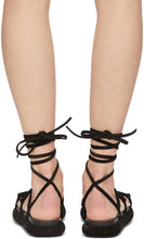 Khaite Black Suede 'The Alba' Sandals