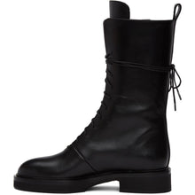 Khaite Black 'The Lace up' Combat Boots