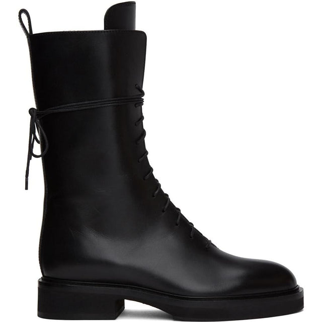 Khaite Black 'The Lace up' Combat Boots