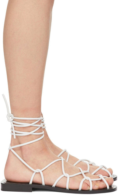 Khaite White 'The Lyon' Sandals - Sandales Khaite White 'the Lyon' - Khaite 화이트 'The Lyon'샌들