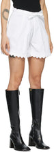 Kika Vargas White Elsie Scalloped Shorts
