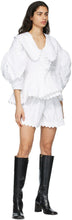 Kika Vargas White Elsie Scalloped Shorts