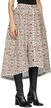 Kika Vargas White Iris Mid-Length Skirt