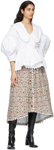 Kika Vargas White Iris Mid-Length Skirt