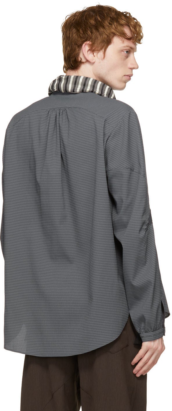 Kiko Kostadinov Grey Anthonis Pleated Shirt – BlackSkinny