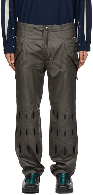 Kiko Kostadinov Grey Embroidered Arcadia Trousers - Pantalon arcadia brodé gris Kiko Kostadinov Grey - Kiko Kostadinov 그레이 수 놓은 아카디아 바지
