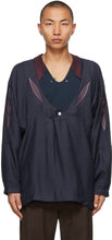 Kiko Kostadinov Navy Arcadia Shirt - Chemise Kiko Kostadinov Navy Arcadia - Kiko Kostadinov 네이비 아카디아 셔츠