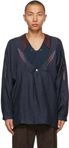 Kiko Kostadinov Navy Arcadia Shirt - Chemise Kiko Kostadinov Navy Arcadia - Kiko Kostadinov 네이비 아카디아 셔츠