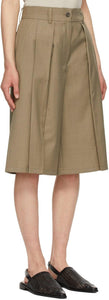 Kim Matin Brown Pleated Shorts