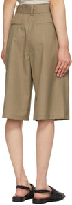 Kim Matin Brown Pleated Shorts
