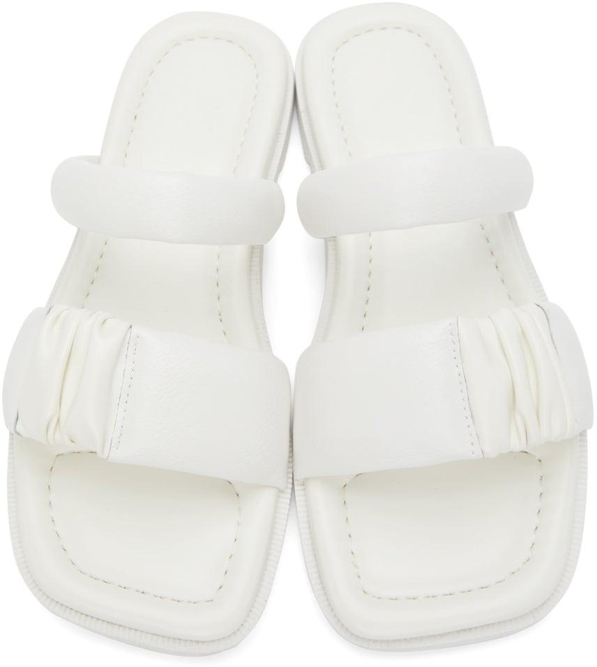 Kim Matin White Bold Strap Sandals