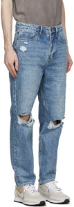 Ksubi Blue Bullet Vibez Trashed Jeans