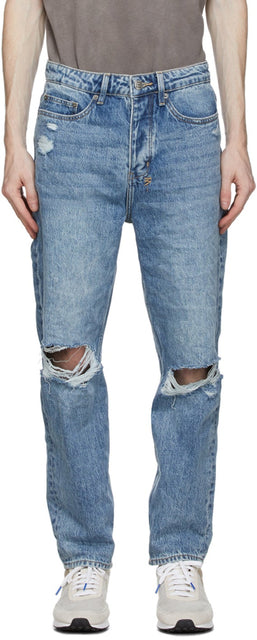 Ksubi Blue Bullet Vibez Trashed Jeans - Ksubi Blue Bullet Vibez Jeans - Ksubi Blue Bullet Vibez는 청바지를 쓰레기