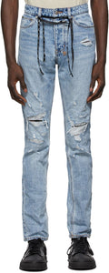 Ksubi Blue Chitch Distressed Jeans - Ksubi Blue Chitch Jeans en détresse - Ksubi 블루 chitch 고민 된 청바지