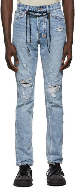 Ksubi Blue Chitch Distressed Jeans - Ksubi Blue Chitch Jeans en détresse - Ksubi 블루 chitch 고민 된 청바지