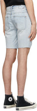 Ksubi Blue Chopper Trashed Shorts