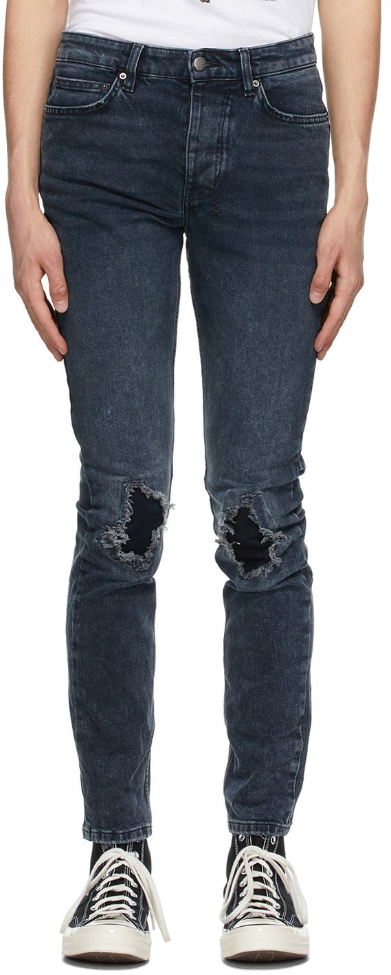 Ksubi Blue Distressed Chitch Jeans – BlackSkinny