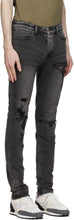 Ksubi SSENSE Exclusive Black Trashed Van Winkle Angst Jeans