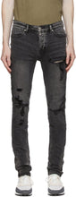 Ksubi SSENSE Exclusive Black Trashed Van Winkle Angst Jeans - Ksubi Ssense exclusive Black Trashed van Winkle angst jeans - KSUBI SSENSE 독점적 인 검은 색 휴식 밴 윙클 ANGST 청바지
