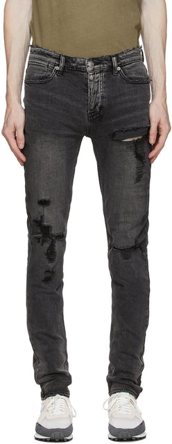 Ksubi SSENSE Exclusive Black Trashed Van Winkle Angst Jeans - Ksubi Ssense exclusive Black Trashed van Winkle angst jeans - KSUBI SSENSE 독점적 인 검은 색 휴식 밴 윙클 ANGST 청바지