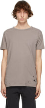 Ksubi Taupe Distressed Seeing Lines T-Shirt - Ksubi Taupe T-shirt - Ksubi Taupe 고민하는 선 티셔츠를보고