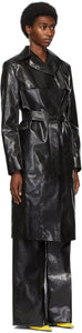 Kwaidan Editions Black Rubberized Belted Coat