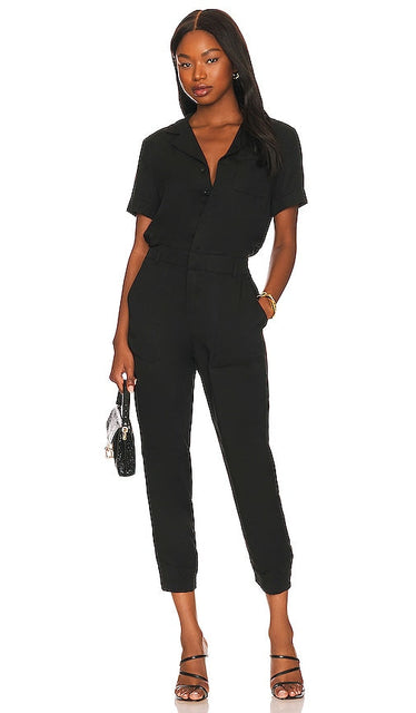 LBLC The Label Teddy Jumpsuit in Black LBLC La combinaison en peluche en peluche en noir LBLC黑色标签泰迪连身裤
