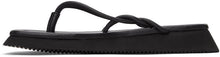 LE17SEPTEMBRE Black Braided Leather Flip-Flops